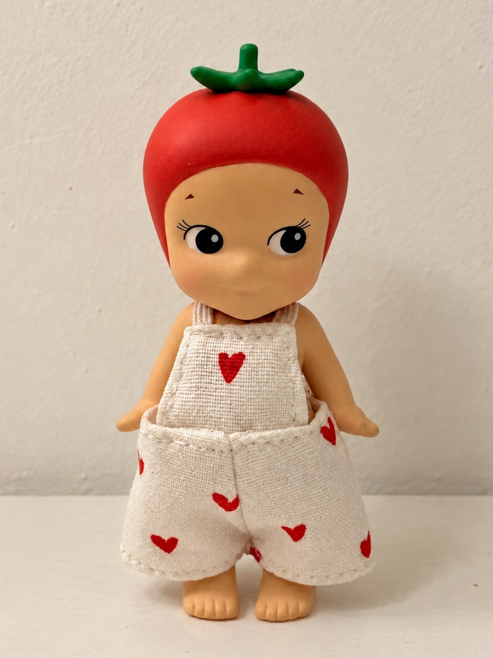 Tomato Sonny Angel from the Vegetable Series. Heart Overalls Included.